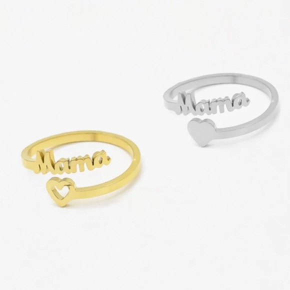 NEW MAMA STERLING STERLING ADJUSTABLE RING, CUTE RING, SHINY RING. - Picture 5 of 7